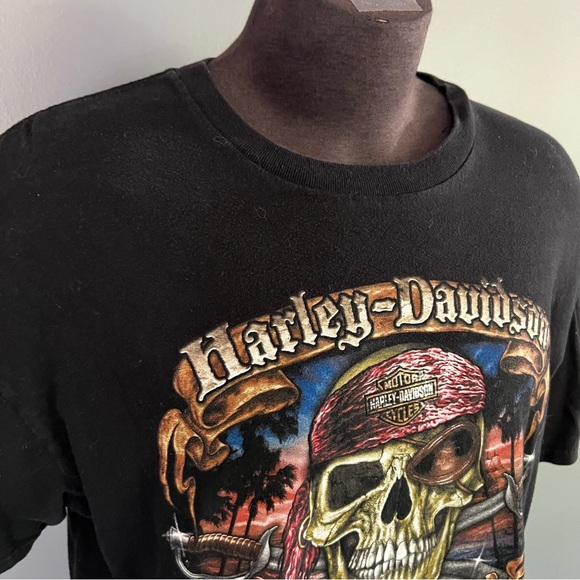 Harley Davidson Motorcycle Pirate Skull Orlando Florida HD T Shirt XL - Picture 7 of 10